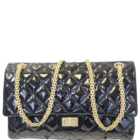 chanel black patent bag|chanel patent leather shoulder bags.